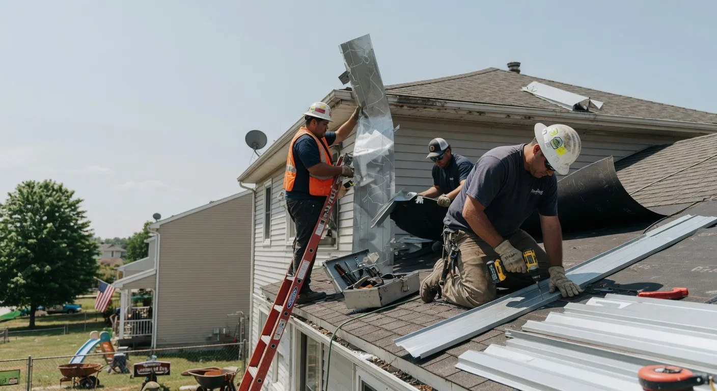 Storm Damage Metal Roof Repair in Samburg, TN